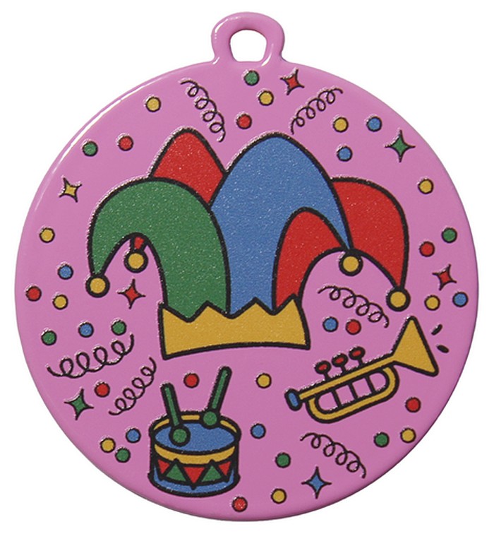 DU5001 Carnavalmedaille FC uitvoering in ZES kleuren leverbaar